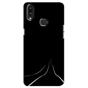Чехол с картинками на черном фоне для Samsung Galaxy A10s (A107) (Дорога)