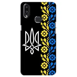 Силиконовый Чехол на Samsung Galaxy A10s (A107) (Герб и вышыванка)