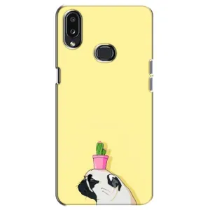 Бампер для Samsung Galaxy A10s (A107) с картинкой "Песики" (Кактус на голове)