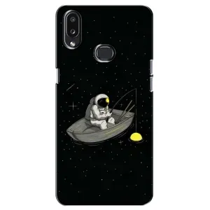 Силиконовый Чехол с принтом "Космонавты" на Samsung Galaxy A10s (A107) (Космонавт на рыбалке)