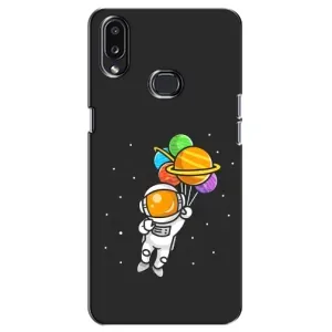 Силіконовый Чохол з принтом "Космонавти" на Samsung Galaxy A10s (A107) (Космонавт з кульками)