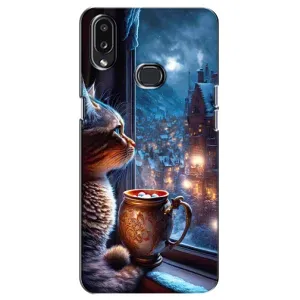 Чехлы на Новый Год Samsung Galaxy A10s (A107) (Кот новогодний)