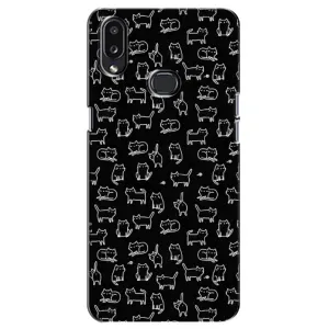 Чехол на тематику: Коты для Samsung Galaxy A10s (A107) (Котики на черном)