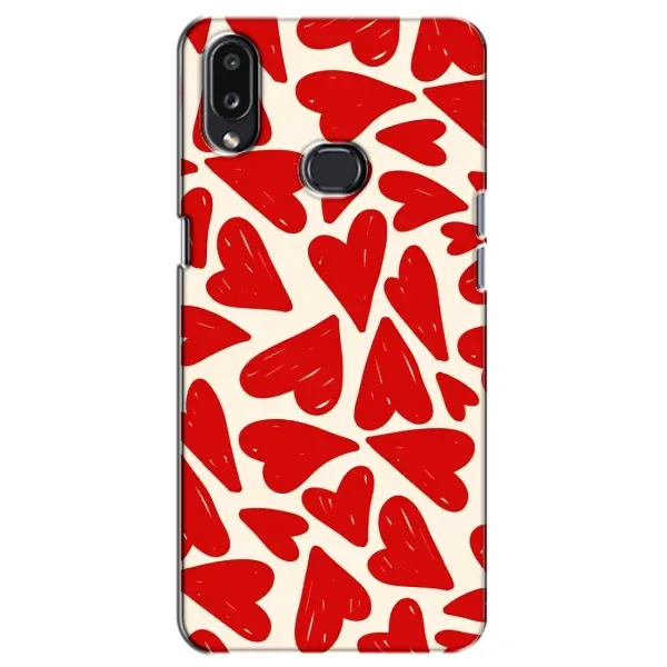 Чехол с рисунком «Красные сердечка» для Samsung Galaxy A10s (A107)