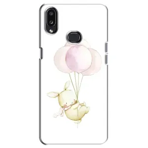 Силиконовый бампер с картинкой животных для Samsung Galaxy A10s (A107) (Кролик и шарики)
