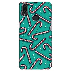 Силиконовый бампер на рождество для Samsung Galaxy A10s (A107) (Леденцы)