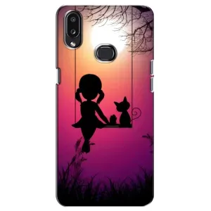 Девчачий Чехол для Samsung Galaxy A10s (A107) (На качели)