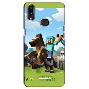 Чохли для Samsung Galaxy A10s (A107) (Персонажі МайнКрафт) (На коні)