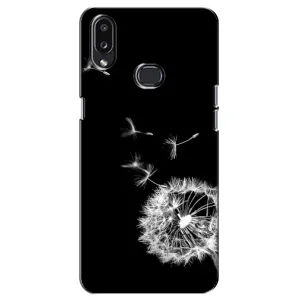 Силиконовый Чехол с одуванчиками на Samsung Galaxy A10s (A107) (Одуванчик на чёрном)