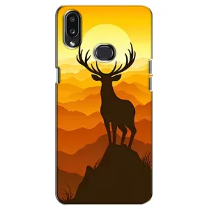 Чехлы с изображением разных животных для Samsung Galaxy A10s (A107) (Силуэт Оленя)