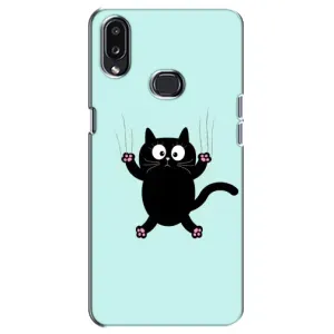 Силиконовый чехол с котиком для Samsung Galaxy A10s (A107) (Падающий кот)