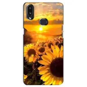 Чехол с Цветами для Samsung Galaxy A10s (A107) (поле подсолнухов)