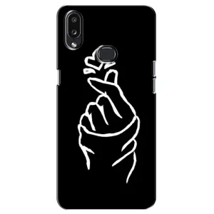 Чехлы (Знак сердечка) на Samsung Galaxy A10s (A107) (Сердце на черном)