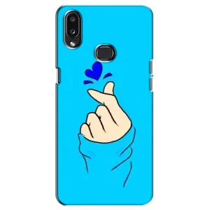 Чехлы (Знак сердечка) на Samsung Galaxy A10s (A107) (Сердце на синем)