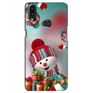 Чехлы на Новый Год Samsung Galaxy A10s (A107) (Снеговик в шапке)