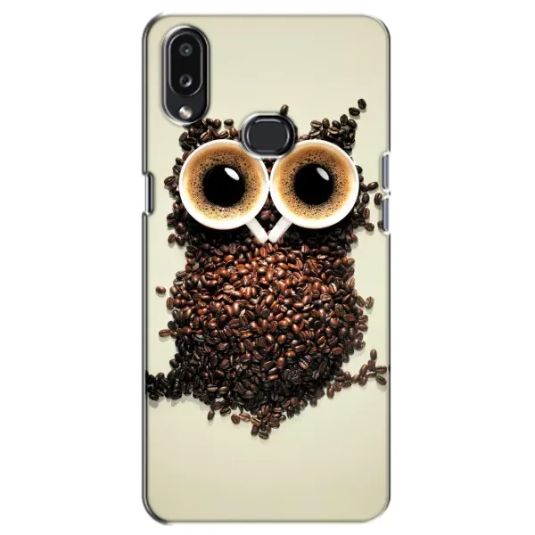 Чехол с рисунком «Сова с зерен кофе» для Samsung Galaxy A10s (A107) Чехол с рисунком «Сова с зерен кофе» для Samsung Galaxy A10s (A107)