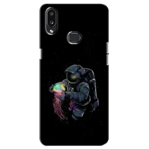 Силиконовый Чехол с принтом "Космонавты" на Samsung Galaxy A10s (A107) (В руках земля)