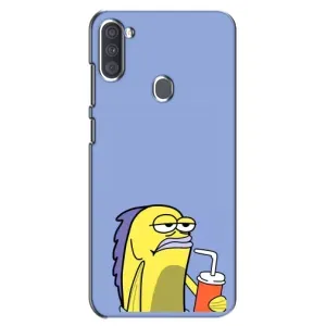 Бампер с принтом Мемы для Samsung Galaxy A11 (A115) (Безразличие)