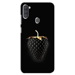 Чехол с изображением вкусной еды для Samsung Galaxy A11 (A115) (Чёрная клубника)