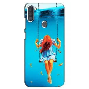 Чехол Стильные девушки на Samsung Galaxy A11 (A115) (Девушка на качели)