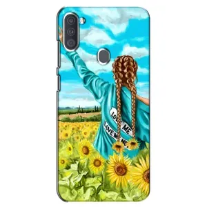 Чехол Стильные девушки на Samsung Galaxy A11 (A115) (Девушка на поле)