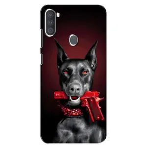 Чехол ДОБЕРМАН для Samsung Galaxy A11 (A115) (Доберман злой)