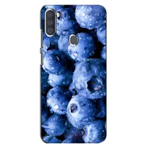Чехол с изображением вкусной еды для Samsung Galaxy A11 (A115) (Голубика)