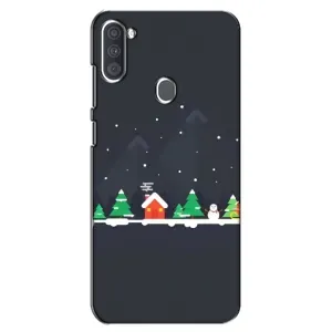 Силиконовый бампер на рождество для Samsung Galaxy A11 (A115) (Город зимний)