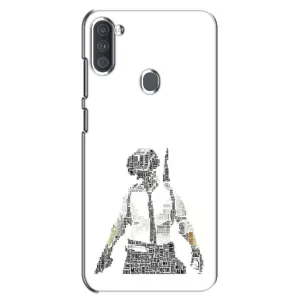 Силиконовый чехол с картинкой "Герой Pubg" на Samsung Galaxy A11 (A115) (Из букв)