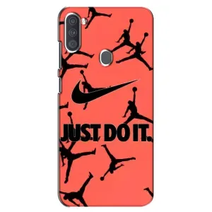 Силиконовый Чехол Nike Air Jordan на Самсунг Галакси А11 (Just Do It)