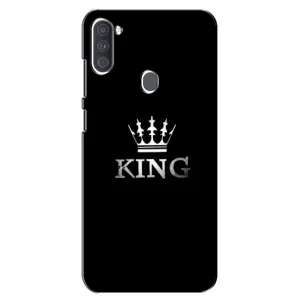 Чехол (Корона на чёрном фоне) для Самсунг Галакси А11 (KING)