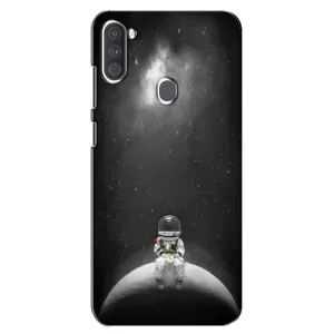 Силиконовый Чехол с принтом "Космонавты" на Samsung Galaxy A11 (A115) (Космонавт романтик)