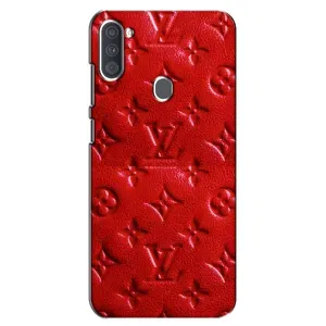 Текстурный Чехол Louis Vuitton для Самсунг Галакси А11 (Красный ЛВ)