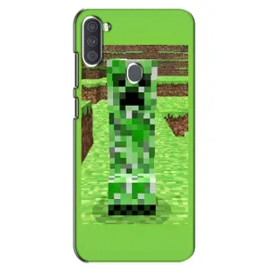 Чехлы для Samsung Galaxy A11 (A115) (Персонажи Майн Крафт) (Крипер 2)