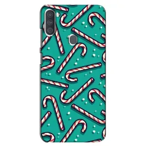 Силиконовый бампер на рождество для Samsung Galaxy A11 (A115) (Леденцы)