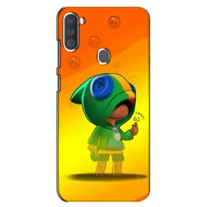 Чехол Бравл Старс для Samsung Galaxy A11 (A115) (LEON в кофте)