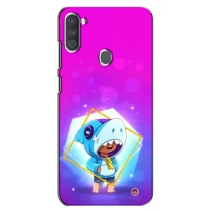 Чехол Бравл Старс для Samsung Galaxy A11 (A115) (Леон в костюме Акулы)
