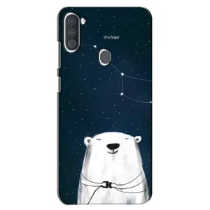 Силиконовый бампер с картинкой животных для Samsung Galaxy A11 (A115) (Медведица)