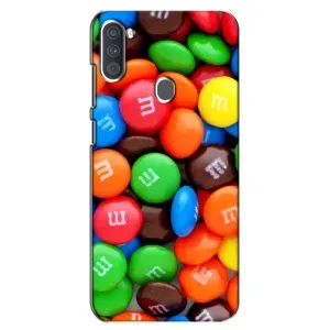 Чехол с изображением вкусной еды для Samsung Galaxy A11 (A115) (Разноцветные M&M'S)