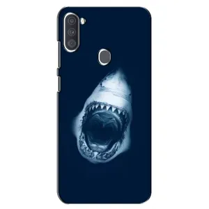 Силиконовый бампер с картинкой животных для Samsung Galaxy A11 (A115) (Пасть Акулы)