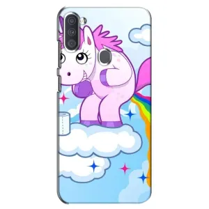 Чехол Unicorn на Samsung Galaxy A11 (A115) (Радуга единорожка)