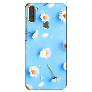 Чохол з Квітами для Samsung Galaxy A11 (A115) (ромашки на блакитному)