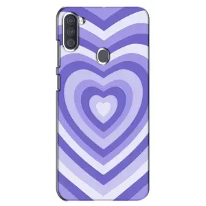 Чехлы с тематикой "Маленькие Сердечки" на Samsung Galaxy A11 (A115) (Сердце фиолет)