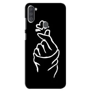 Чехлы (Знак сердечка) на Samsung Galaxy A11 (A115) (Сердце на черном)