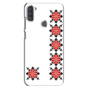 Силиконовый Чехол на Samsung Galaxy A11 (A115) с картинкой Вышиванки (Силуэт вышиванки)