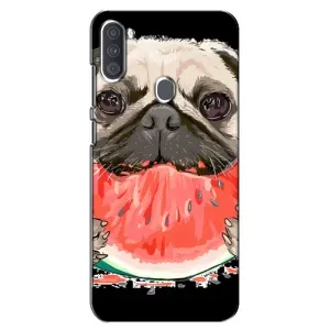 Чехол (ТПУ) Милые собачки для Samsung Galaxy A11 (A115) (Смешной Мопс)