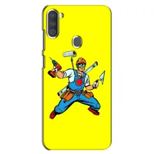Силиконовый бампер (Работники) на Samsung Galaxy A11 (A115) (Строитель)