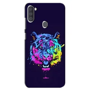 Силиконовый бампер с картинкой животных для Samsung Galaxy A11 (A115) (Тигр-Арт)