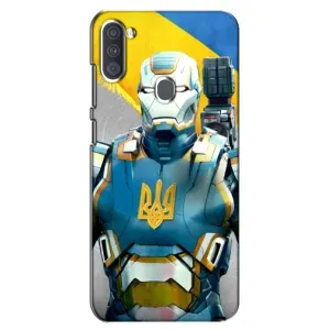 Силиконовый Чехол на Samsung Galaxy A11 (A115) (Я-Украина) (Украинский робокоп)