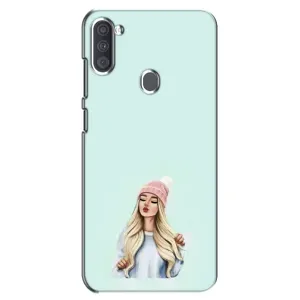 Силиконовый Чехол на Samsung Galaxy A11 (A115) с картинкой Стильных Девушек (В шапке)